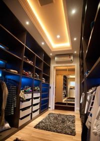 Большая открытая гардеробная комната с комбинированным наполнением Тула